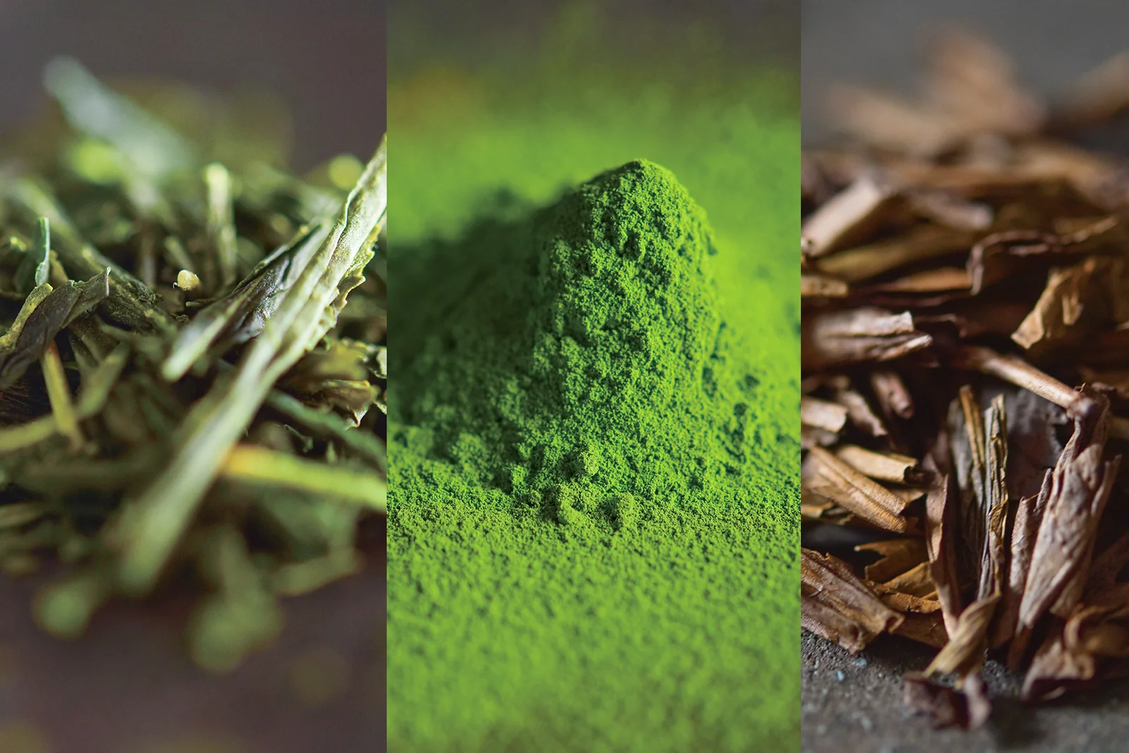 奈良の大和茶 — 煎茶・抹茶・ほうじ茶の 3 種
